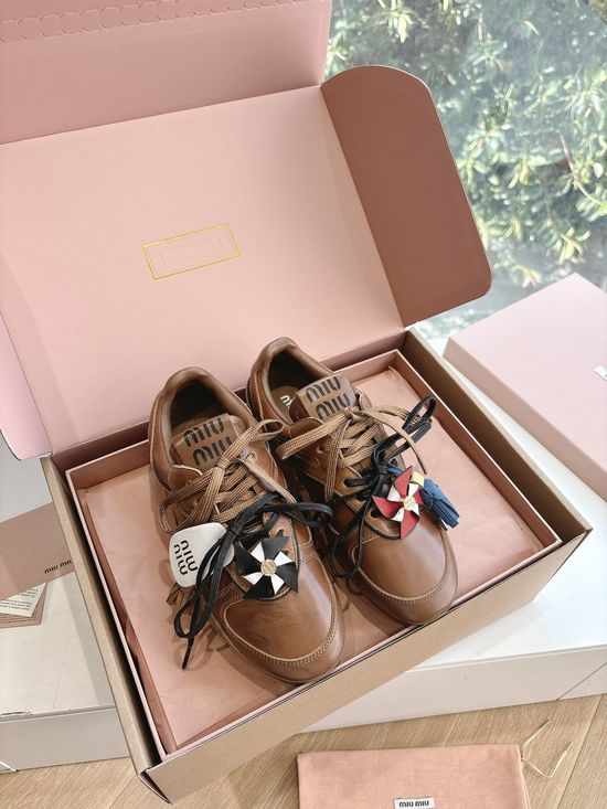 Miu Miu Color Block Mesh Casual Sneakers With Rubber Sole