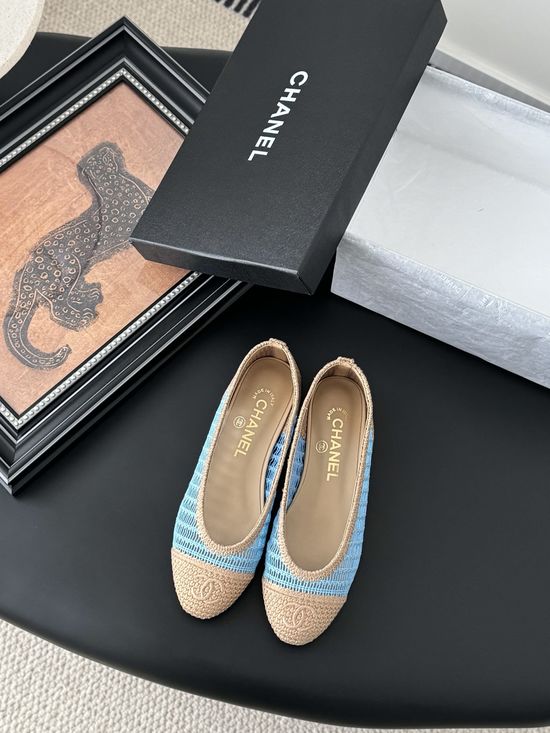 Chanel Timeless Ballet Flats with Round Toe Design
