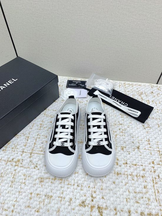 Chanel Casual Color Block Platform Shoes Lightweight Soft Sole