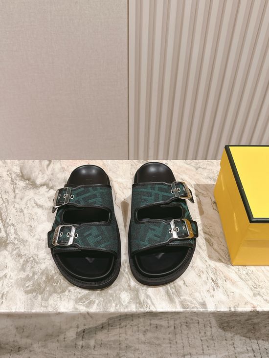 Fendi Premium Fabric Soft Lining Non-slip Casual Slides