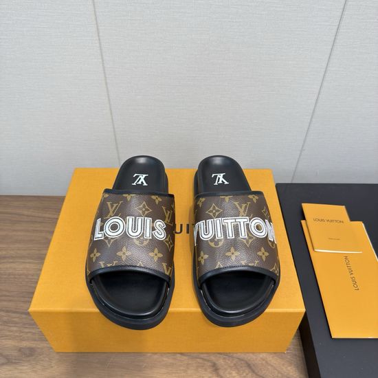 Louis Vuitton Classic Slip On Comfortable Fashion Slides