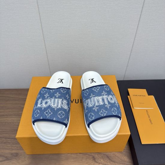 Louis Vuitton Classic Slip On Comfortable Fashion Slides