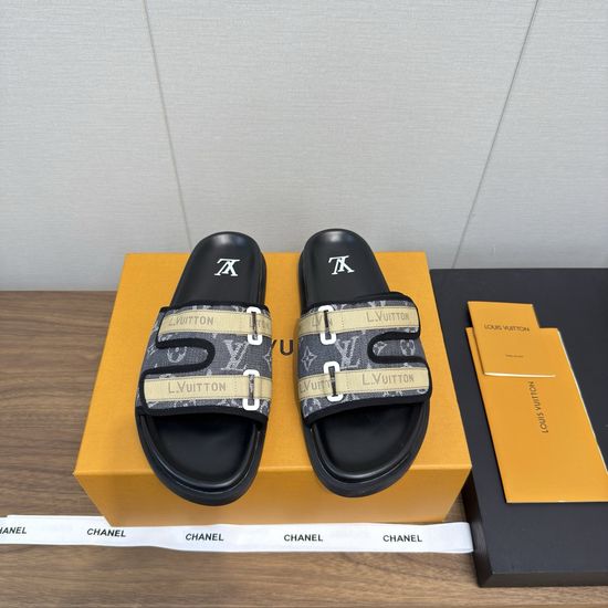 Louis Vuitton Classic Slip On Comfortable Fashion Slides