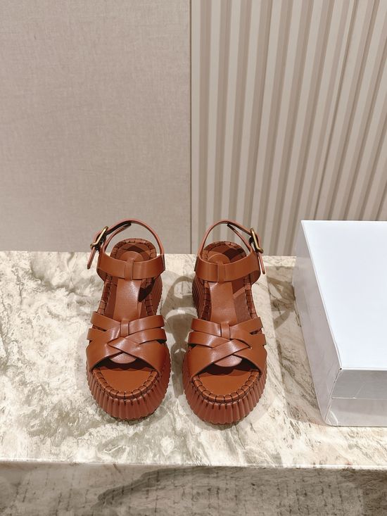 Chloe Comfortable Elastic Embroidered Height Increasing Sandals