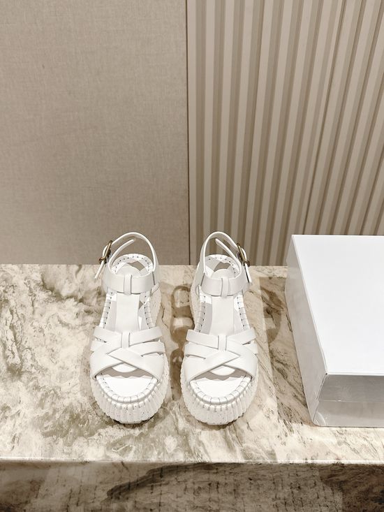 Chloe Comfortable Elastic Embroidered Height Increasing Sandals