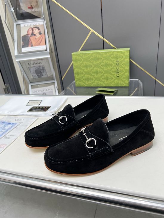 Gucci Genuine Leather Formal Dress Shoes For Daily Wear