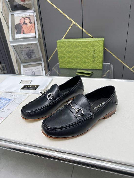 Gucci Genuine Leather Formal Dress Shoes For Daily Wear