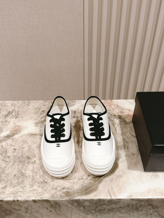 Chanel Two Tone Casual Sneaker with Quilted Detail