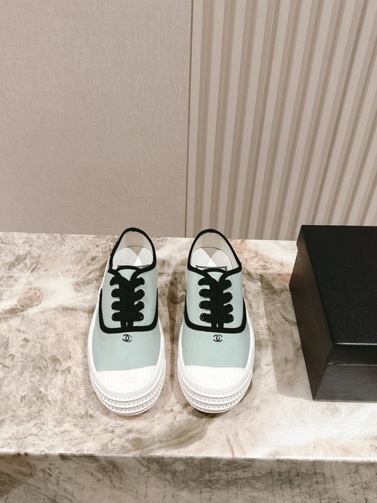 Chanel Two Tone Casual Sneaker with Quilted Detail
