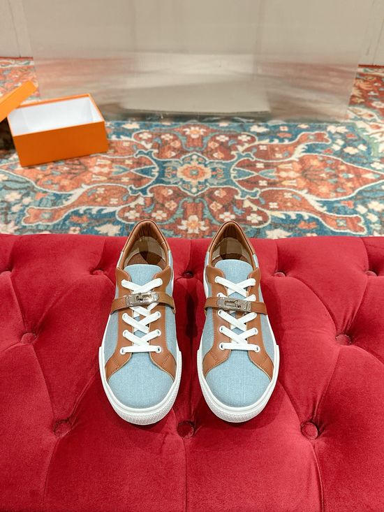 Hermes Classic Buckle Casual Shoes with Premium Leather