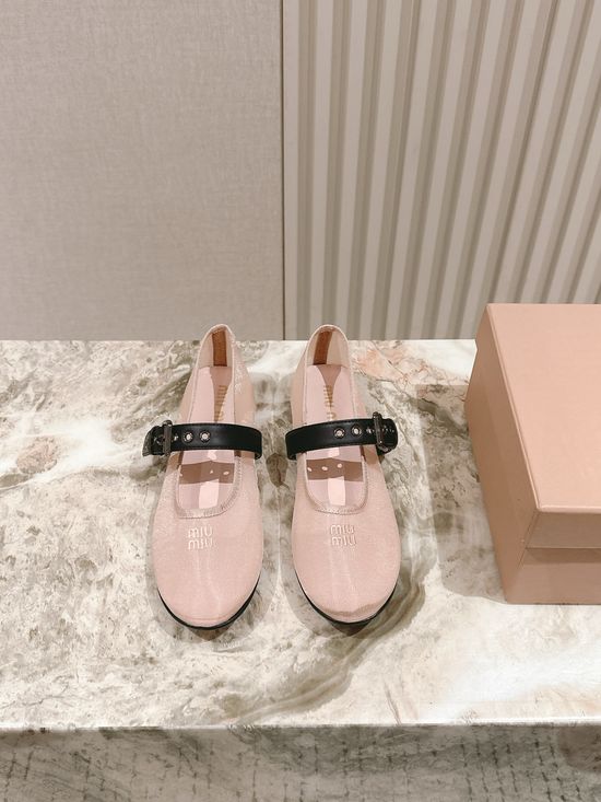 Miu Miu Breathable Mesh Classic Comfortable Daily Flats
