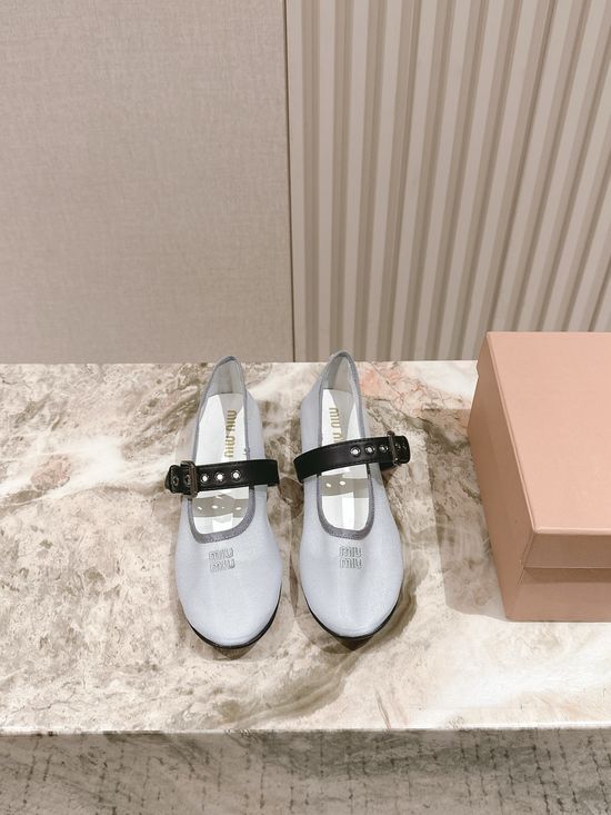 Miu Miu Breathable Mesh Classic Comfortable Daily Flats