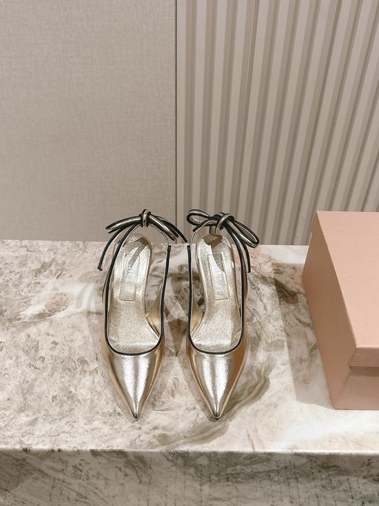 Miu Miu Peep Toe High Heel Casual Daily Sandals