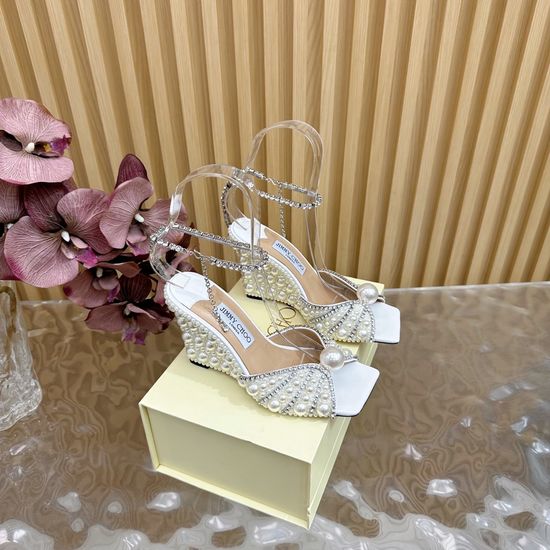 Jimmy Choo Chic Pearl Chain High Heel Evening Dress Shoes