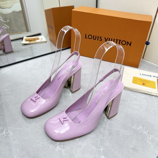 Louis Vuitton Logo Decor Multi Heel Height Leather Sole Sandals
