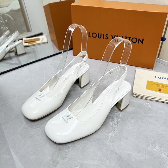 Louis Vuitton Logo Decor Multi Heel Height Leather Sole Sandals