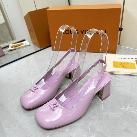 Louis Vuitton Logo Decor Multi Heel Height Leather Sole Sandals