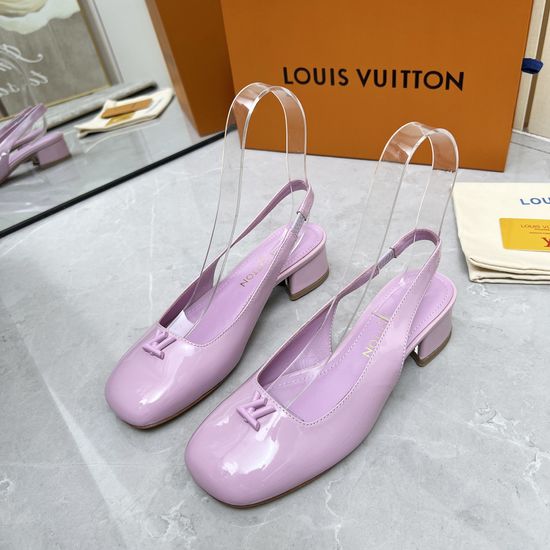 Louis Vuitton Logo Decor Multi Heel Height Leather Sole Sandals
