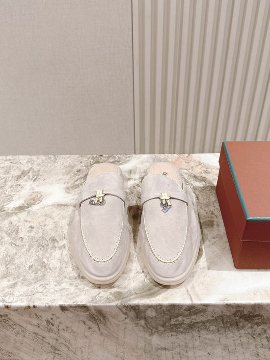 Loro Piana Soft Cozy Slip On Mules with Non Slip Flexible Sole