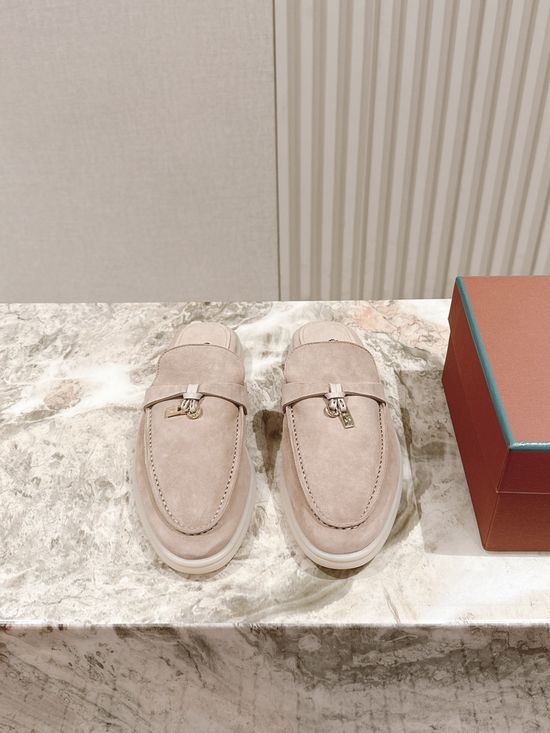 Loro Piana Soft Cozy Slip On Mules with Non Slip Flexible Sole