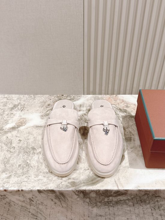 Loro Piana Soft Cozy Slip On Mules with Non Slip Flexible Sole