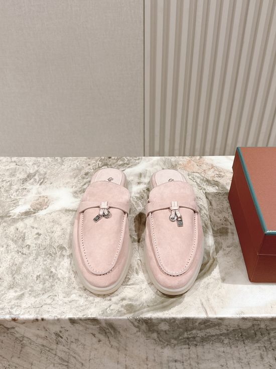 Loro Piana Soft Cozy Slip On Mules with Non Slip Flexible Sole