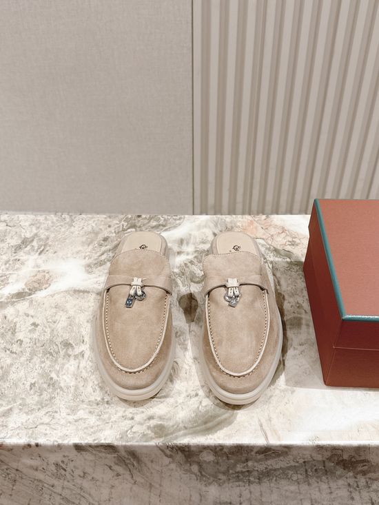 Loro Piana Soft Cozy Slip On Mules with Non Slip Flexible Sole
