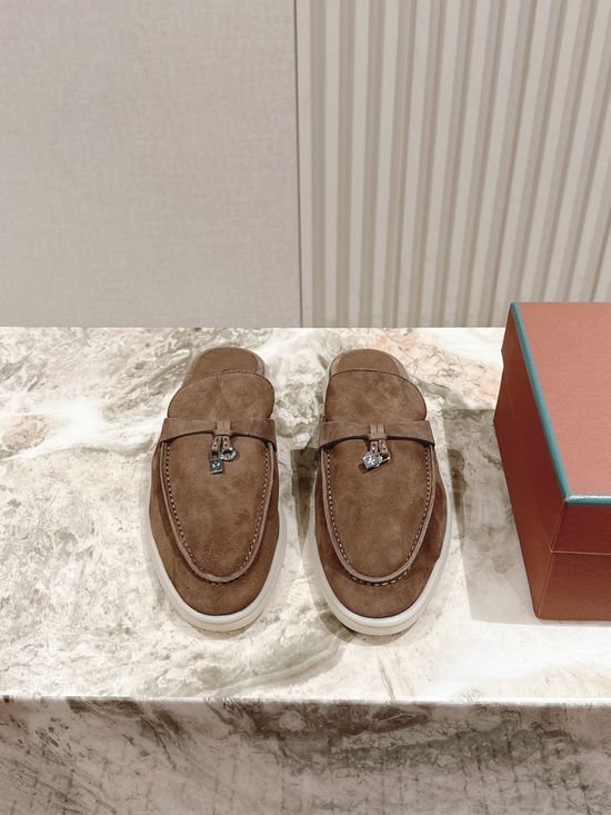 Loro Piana Soft Cozy Slip On Mules with Non Slip Flexible Sole