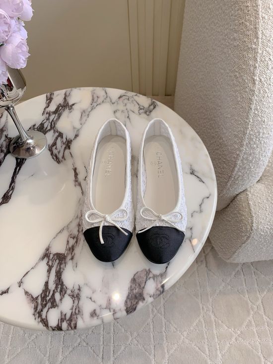 Chanel Woven Hollow-out Ballet Flats Breathable Comfortable Leather Insole