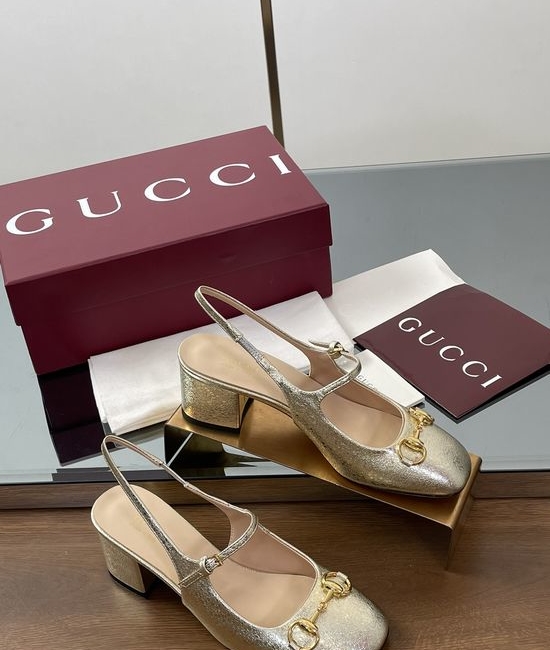 Gucci Horsebit Decor Chunky Heel Ankle Strap Mary Jane Shoes