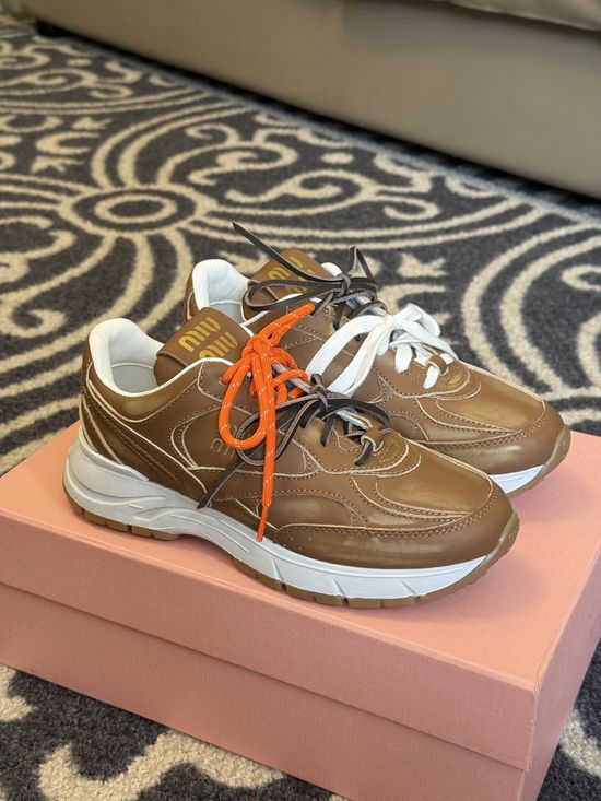 Miu Miu Cozy Height Increasing Chunky Sneakers Fashion Casual Shoes