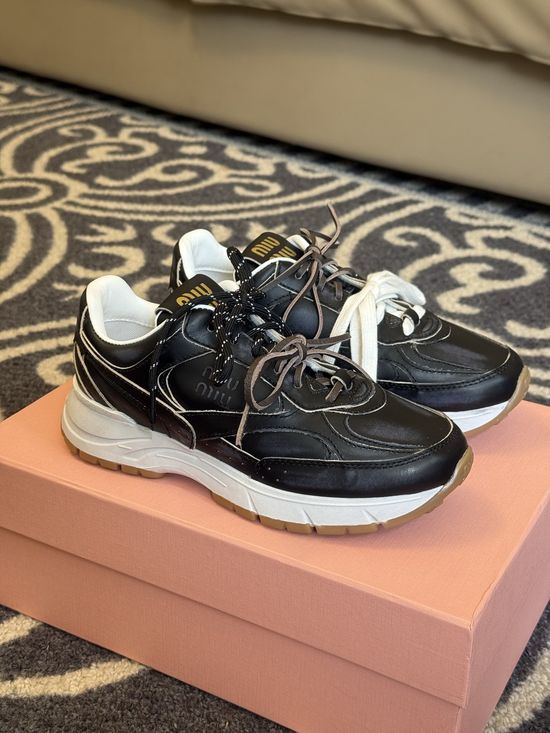Miu Miu Cozy Height Increasing Chunky Sneakers Fashion Casual Shoes