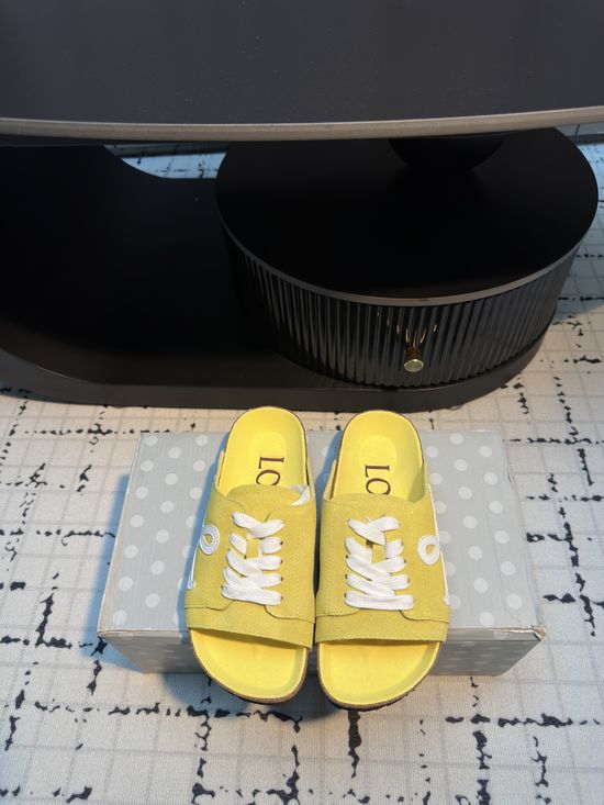 Loewe Adjustable Leather Slippers with Ergonomic Comfort