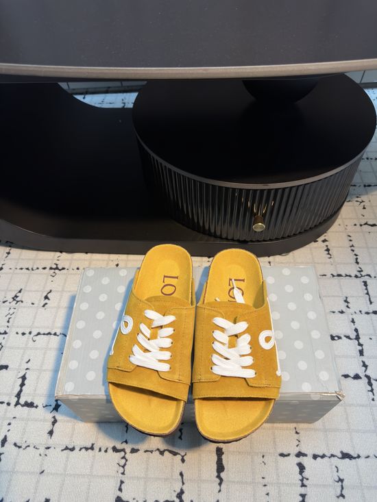 Loewe Adjustable Leather Slippers with Ergonomic Comfort