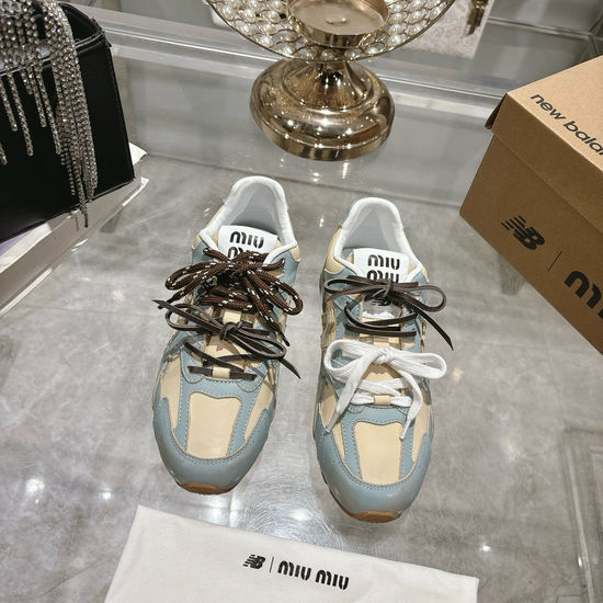 Miu Miu Casual Slip On Sneakers With Distressed Leather Upper