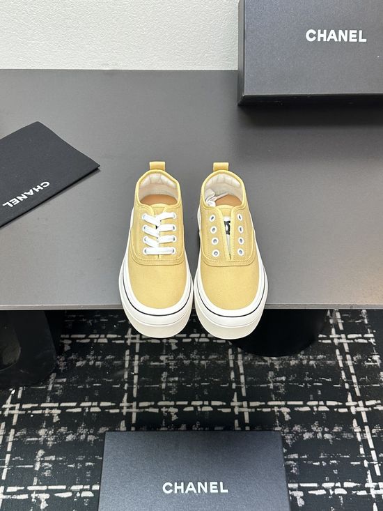 Chanel Canvas Casual Sneakers Comfortable Versatile Daily Footwear