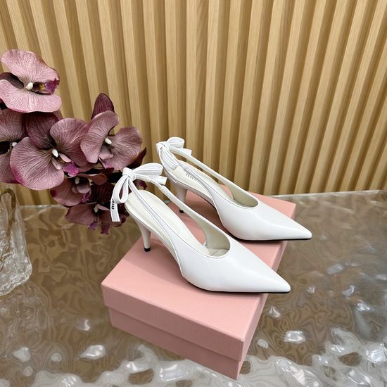 Miu Miu Bow Decor High Heel Dress Shoes For Formal Occasions