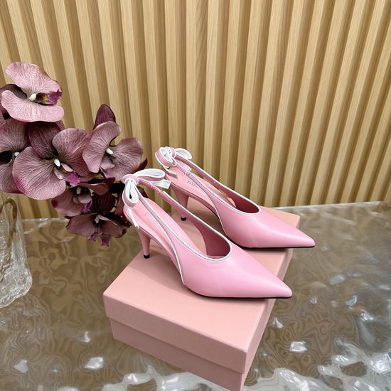 Miu Miu Bow Decor High Heel Dress Shoes For Formal Occasions
