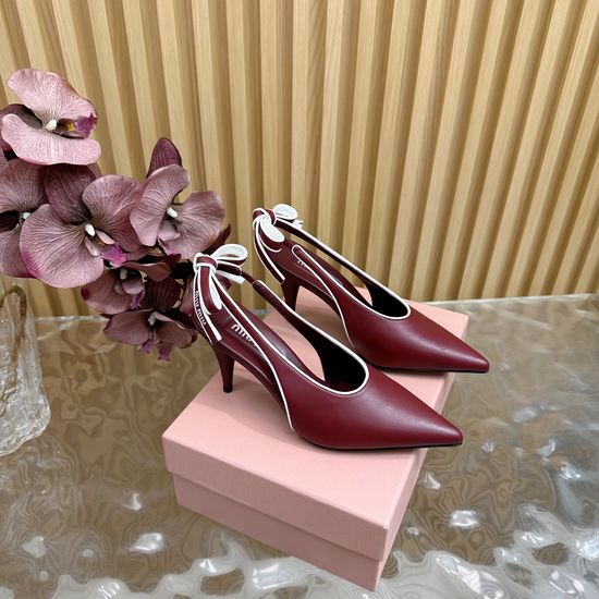 Miu Miu Bow Decor High Heel Dress Shoes For Formal Occasions
