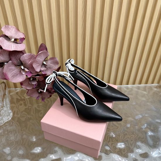 Miu Miu Bow Decor High Heel Dress Shoes For Formal Occasions