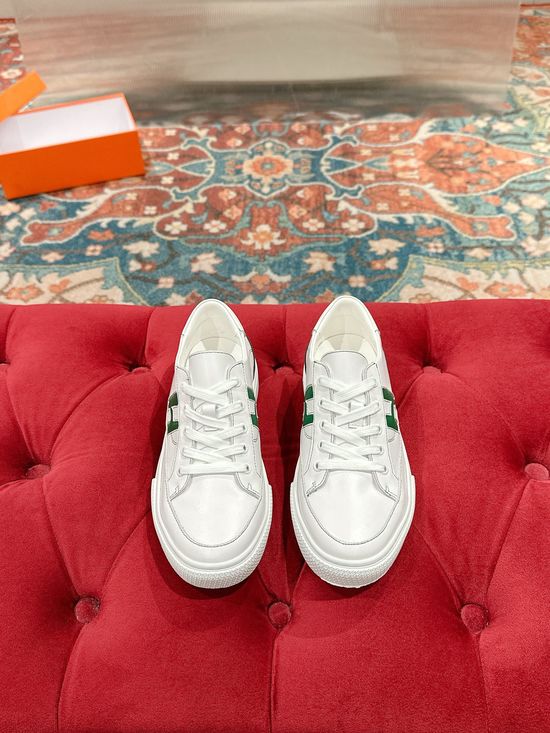 Hermes Premium Leather Casual Shoes with Elegant Buckle Soft Sole Footwear