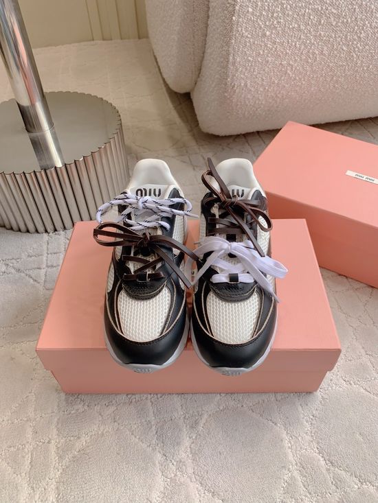 Miu Miu Vintage Chunky Sneakers Thick Sole Comfortable Versatile Daily Shoes