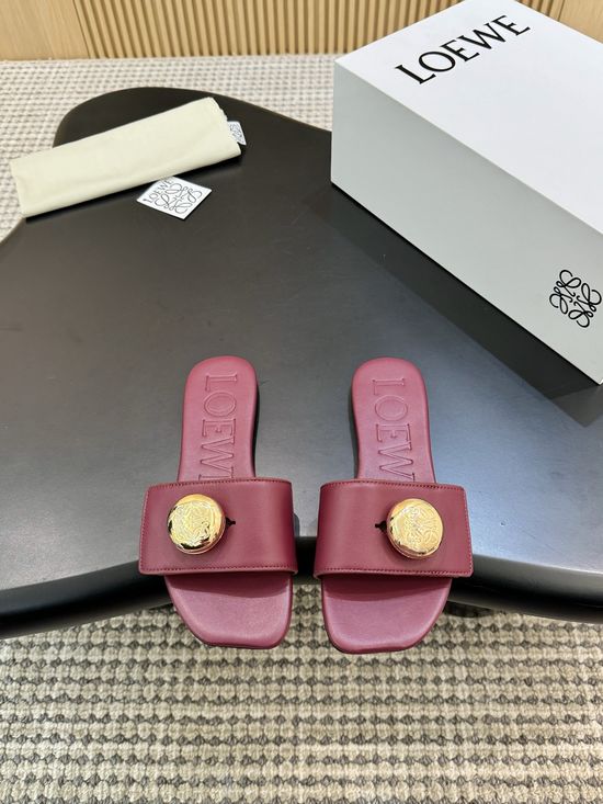Loewe Multi-color Casual Slides Comfortable Fit Durable Sole