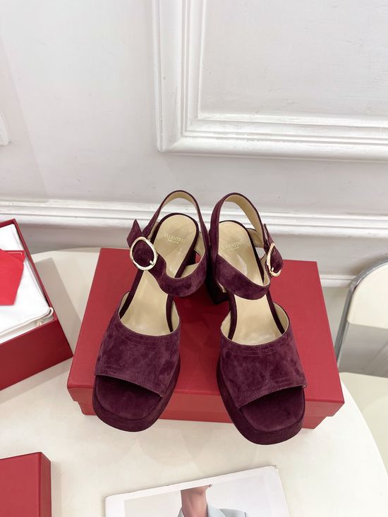 Valentino Elegant Strap High Heel Sandals with Decorative Buckle