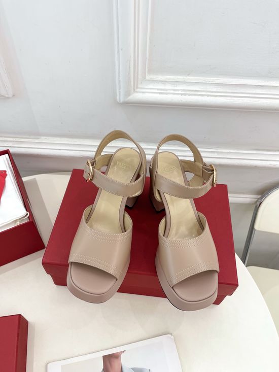 Valentino Elegant Strap High Heel Sandals with Decorative Buckle