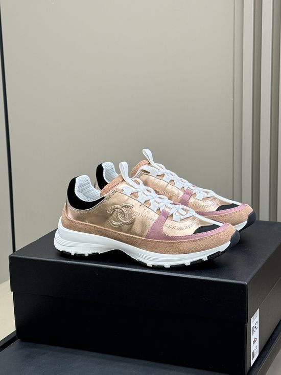 Chanel Premium Leather Platform Casual Fashion Sneakers