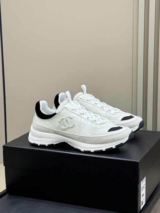 Chanel Premium Leather Platform Casual Fashion Sneakers