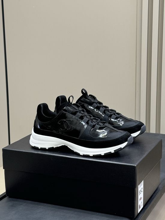 Chanel Premium Leather Platform Casual Fashion Sneakers