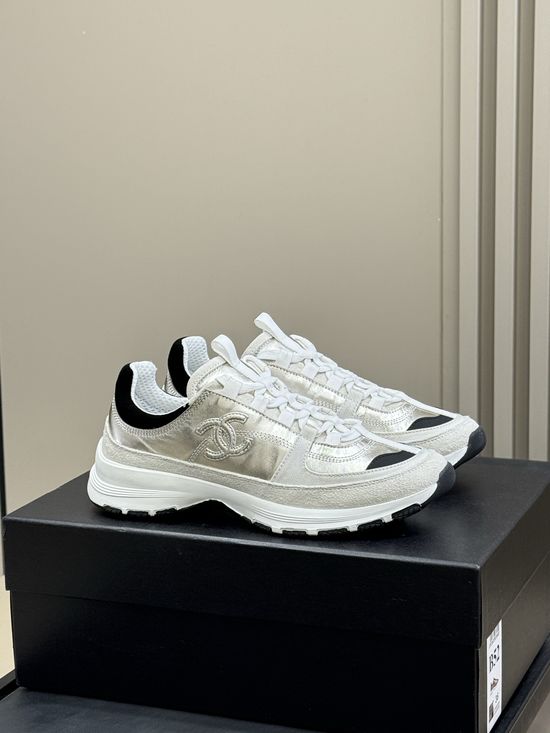 Chanel Premium Leather Platform Casual Fashion Sneakers
