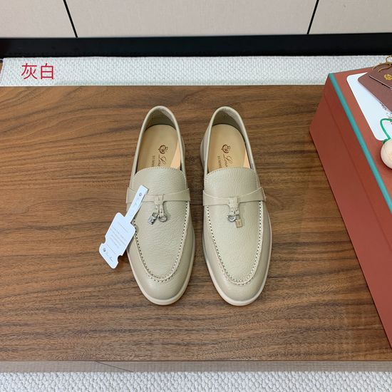 Loro Piana Classic Hand Stitched Leather Loafer Shoes